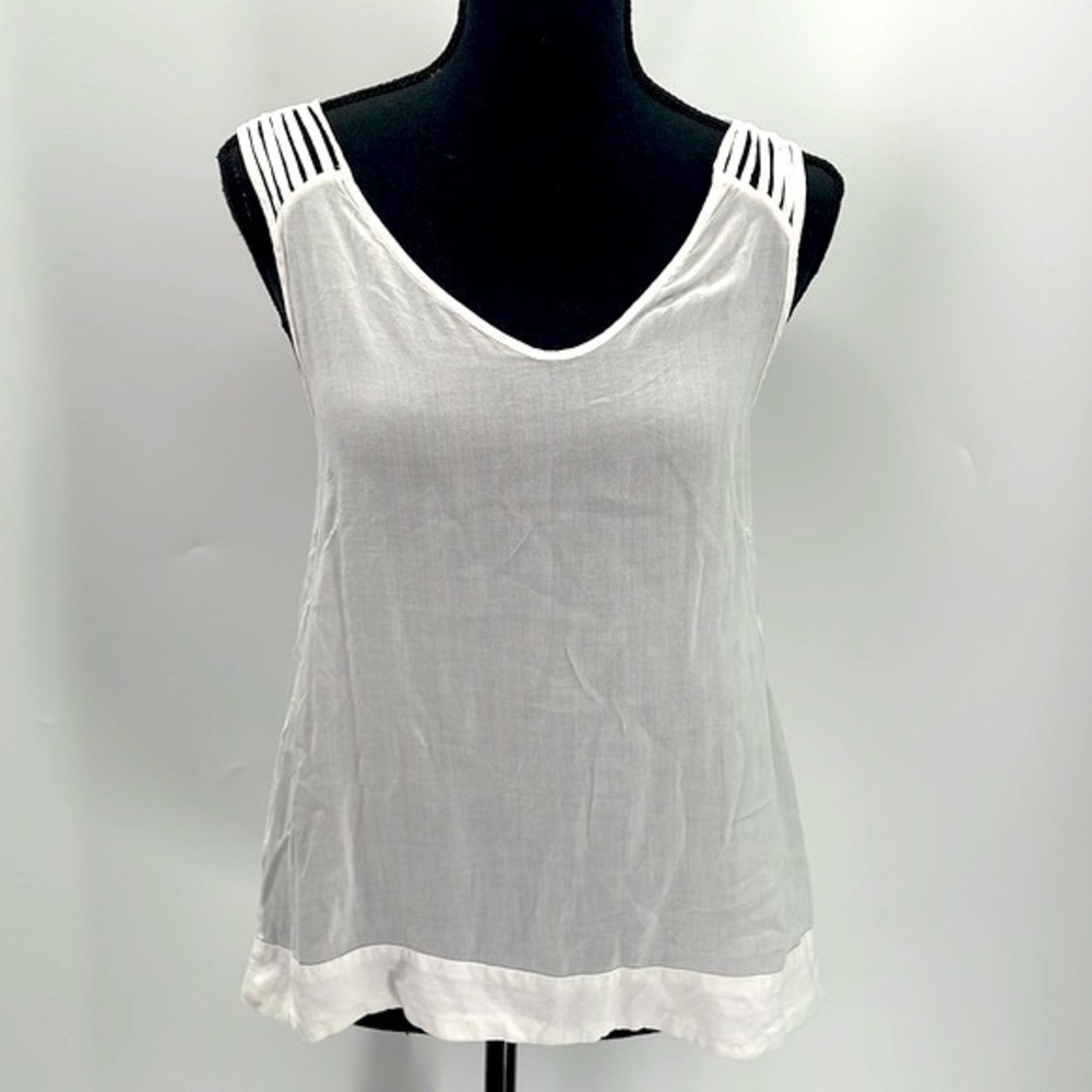 UEC BCBGENERATION white cotton blend tank top medium